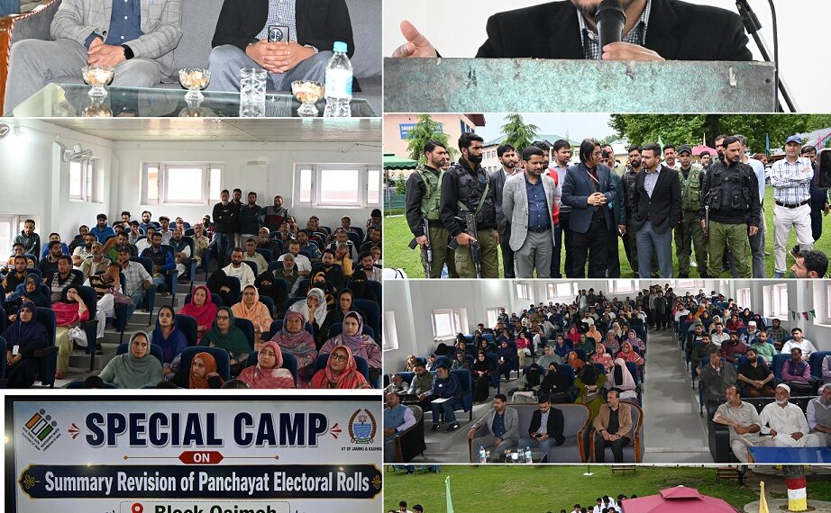DPEO Kulgam presides over SSR Camp for Panchayat Electoral Roll at Qaimoo