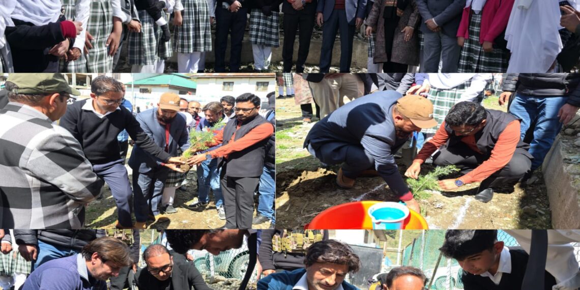 DC Kupwara launches plantation drive at BHSS Kupwara
