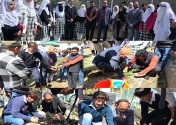 DC Kupwara launches plantation drive at BHSS Kupwara