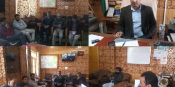 ADC Handwara chairs meeting on digitization of backlog mutations