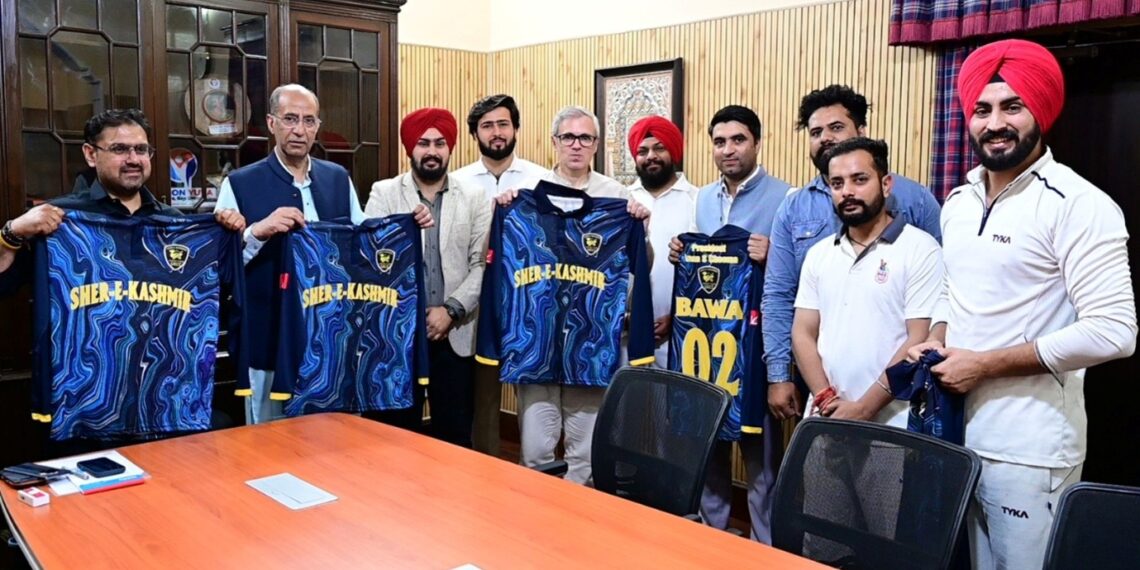 CM Omar unveils Sher-i-Kashmir Cricket Club jersey