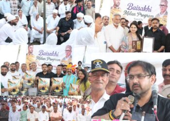 Satish Sharma leads Baisakhi Milan celebrations in Akhnoor