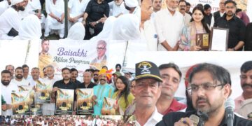 Satish Sharma leads Baisakhi Milan celebrations in Akhnoor