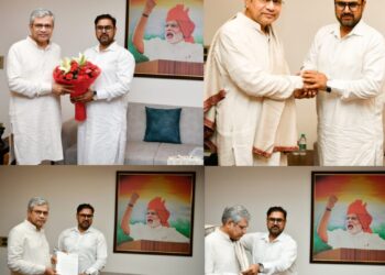 Satish Sharma calls on Union Railway Minister