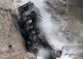 2 killed as truck plunges into nallah, catches fire