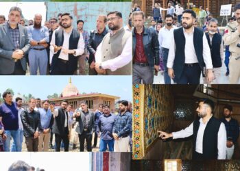 DC Srinagar inspects renovation, upgradation works on Vicharnag Temple, Khankah-e-Naqshband Sahib (RA)