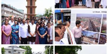 Parliamentary panel inspects riverfront, Lal Chowk smart city Projects in Srinagar