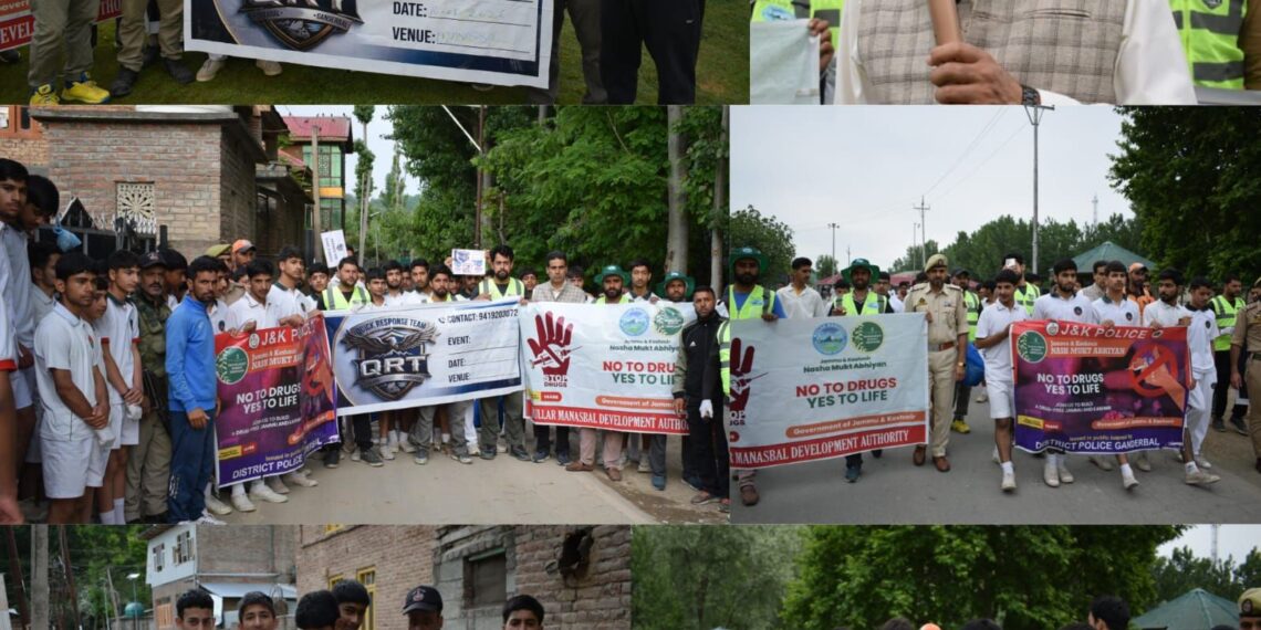 WMDA Oorganises sanitation, anti-drug awareness rallies Around Manasbal Lake