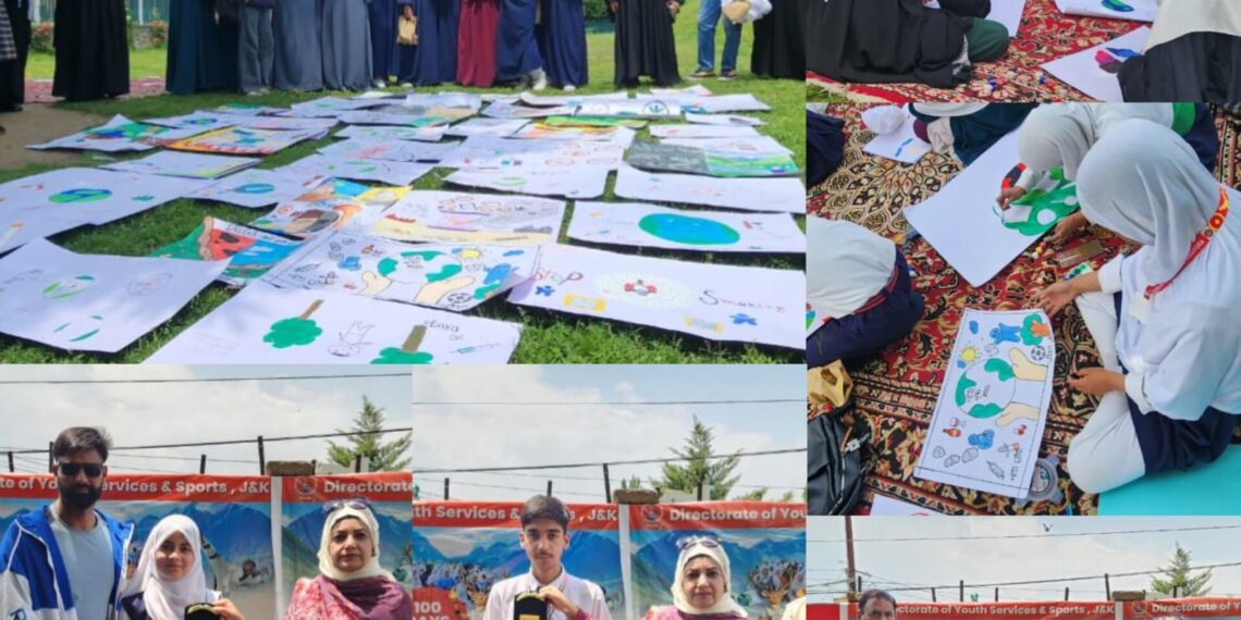 Nasha Mukt J&K Abhiyan : District Admin, DYSSO organise painting competition in Bandipora