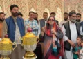 Sakeena Itoo inaugurates Shaheed Wali Mohammad Itoo Memorial Cricket Tournament at DH Pora Kulgam