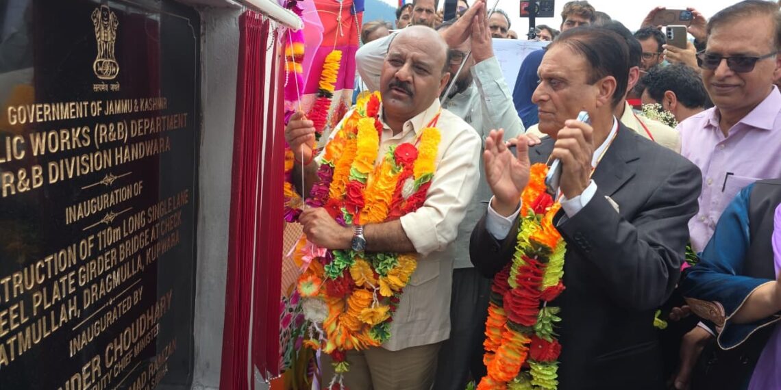 Deputy CM tours Handwara, inaugurates Drugmulla- Hatmulla Bridge project
