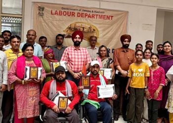 Labour Day : J&K Labour Dept organises outreach, awareness, workers’ felicitation in Jammu