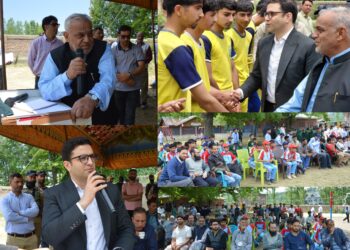 MLA Beerwah, DC Budgam inaugurate multipurpose playfield at Watalpora