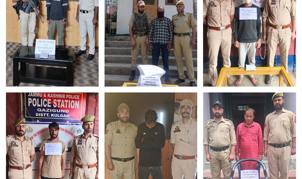 === Nasha Mukt J&K Abhiyan ===  Police tighten noose around drug peddlers