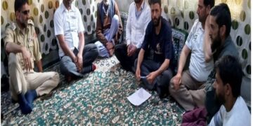 PLVs of DLSA Budgam visit bereaved Family at Khansahib