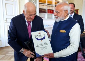 === ‘Grand Cross of the Royal Norwegian Order of Merit’ ===  PM Modi conferred Norway’s Highest Civilian Honour