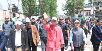 === Over 60,000 people join padyatra in Budgam ===  Drug trafficking, terror funding two hands of same enemy: LG Sinha