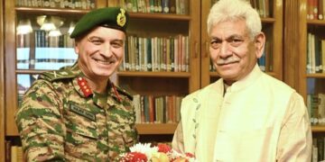 Lt Gen Rajiv Ghai, other delegations call on LG Sinha
