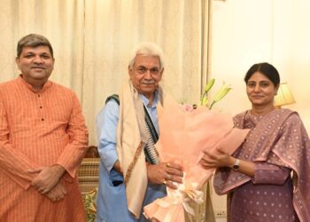 Union MoS Anupriya Patel calls on LG Sinha