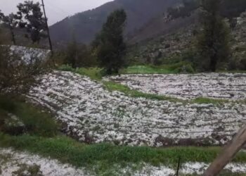Valley’s high altitudes receive snowfall; hailstorm batters plains