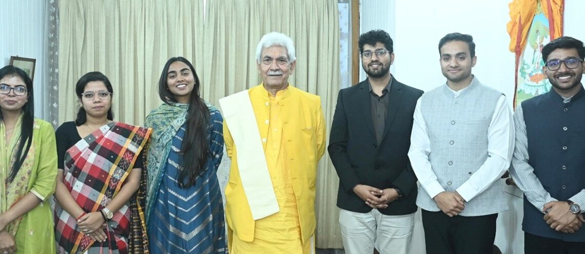 IAS Officer Trainees call on LG Sinha