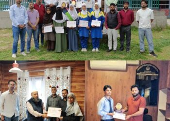 Block-level winners of NMBA essay competition felicitated across Bandipora