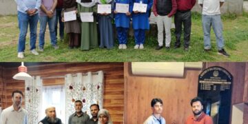 Block-level winners of NMBA essay competition felicitated across Bandipora