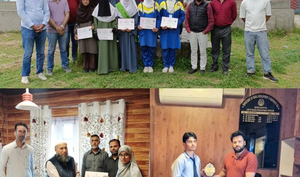 Block-level winners of NMBA essay competition felicitated across Bandipora
