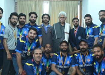 A delegation of Deaf Cricket Association J&K led by Umar Ashraf Beigh also called on the Lieutenant Governor Manoj Sinha on Saturday