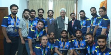 A delegation of Deaf Cricket Association J&K led by Umar Ashraf Beigh also called on the Lieutenant Governor Manoj Sinha on Saturday