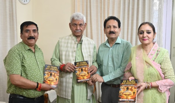 Book ’42 Years, 42 Lessons’ presented to LG Sinha