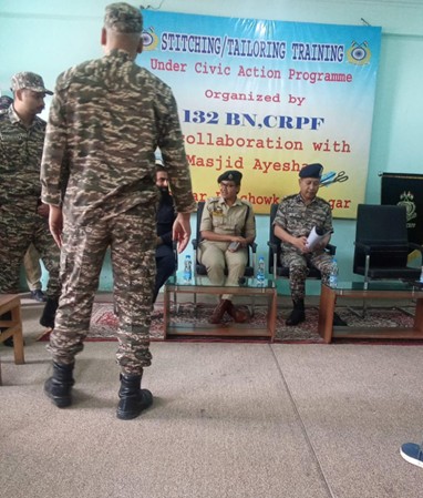 === CRPF’s Civic Action Program === 15 women complete month-long stitching training