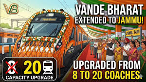 Vande Bharat extended to Jammu, upgraded from 8 to 20 coaches