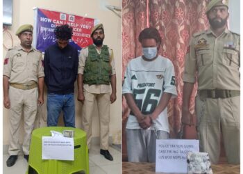 Two drug peddlers arrested in Anantnag, Ganderbal: Police