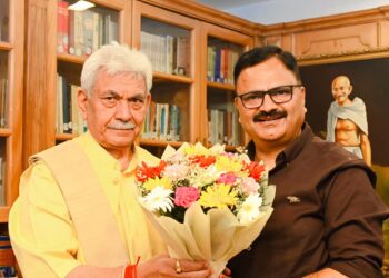 Javed Ahmed Rana, Minister for Jal Shakti, Forest, Ecology & Environment and Tribal Affairs Departments called on Lieutenant Governor Manoj Sinha on Thursday