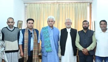 A public delegation led by Syed Sajad Hussain Naqvi, BJP Spokesperson, Uri, Baramulla called on Lieutenant Governor Manoj Sinha on Wednesday