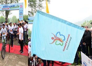 World Bicycle Day : CM Omar flags off Cyclothon