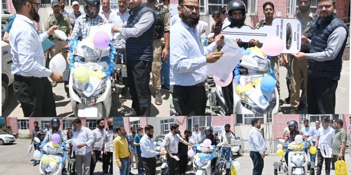 Motorized Tricycles distributed among persons with disabilities in Kulgam