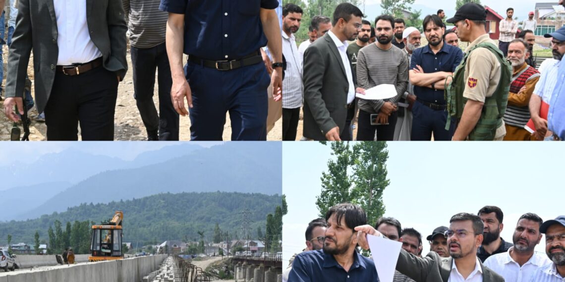 DC Kulgam reviews progress of NH-444, Inspects Brazloo Bridge