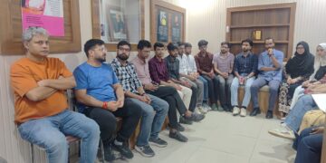 DU, JNU students visit Martyr ADDC Dr Raj Kumar Thapa memorial in Rajouri
