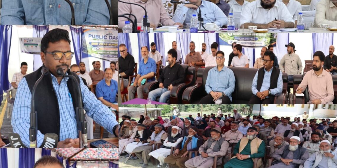 Vikas Kundal  reviews developmental works in Vibrant Villages of Karnah