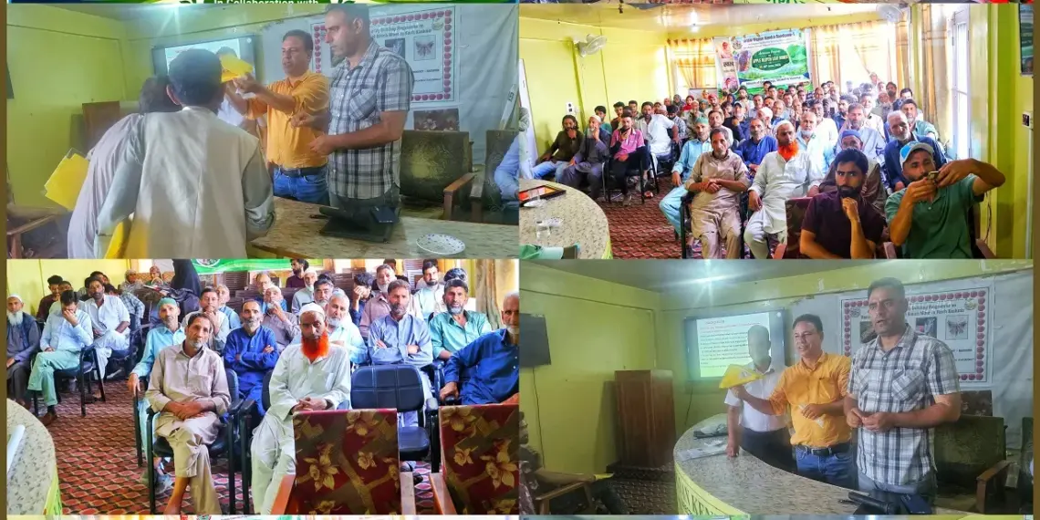 KVK Bandipora-1 organises awareness Programme on Apple Leaf Blotch Miner