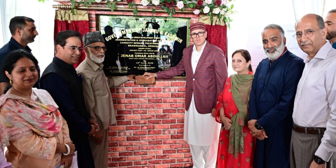 Omar lays foundation stones for two major sewerage infra projects