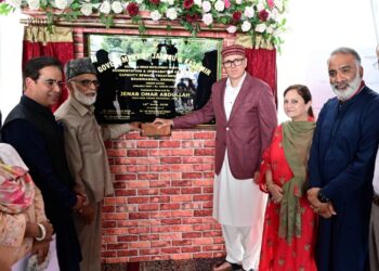 Omar lays foundation stones for two major sewerage infra projects