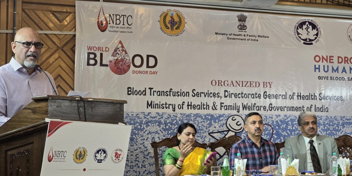 World Blood Donor Day–2026 celebrated at SKIMS Medical College Bemina
