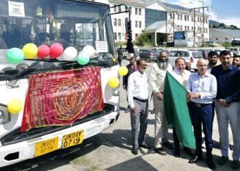 DC Kishtwar flags off JKRTC bus service for Machail Mata Yatra pilgrims