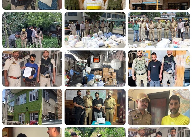 NMJKA : Police register 172 FIRs, arrest 156 peddlers in Anantnag