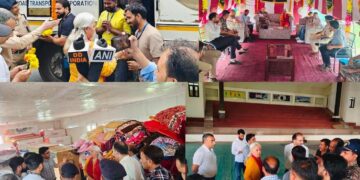DIG North Kashmir, DC Bandipora, SSP review security, facilities at Shadipora Transit Camp