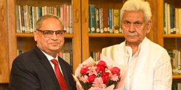 Prof Ramesh calls on LG Sinha