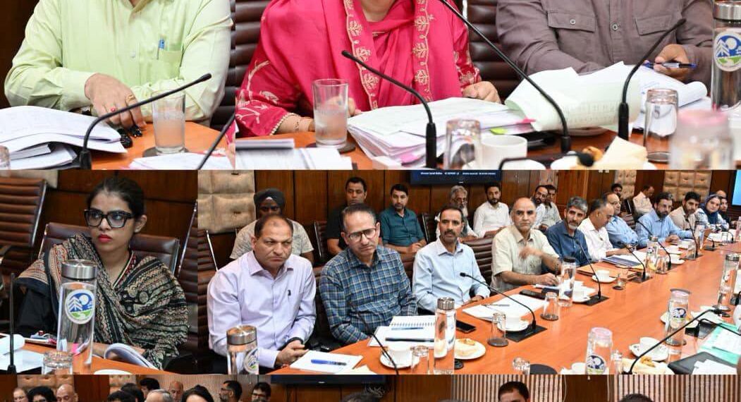 Sakeena Itoo reviews progress of SASCI, CAPEX, other flagship schemes across Health, Social Welfare, education departments